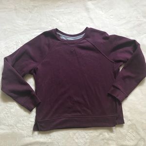 A crew neck sweatshirt